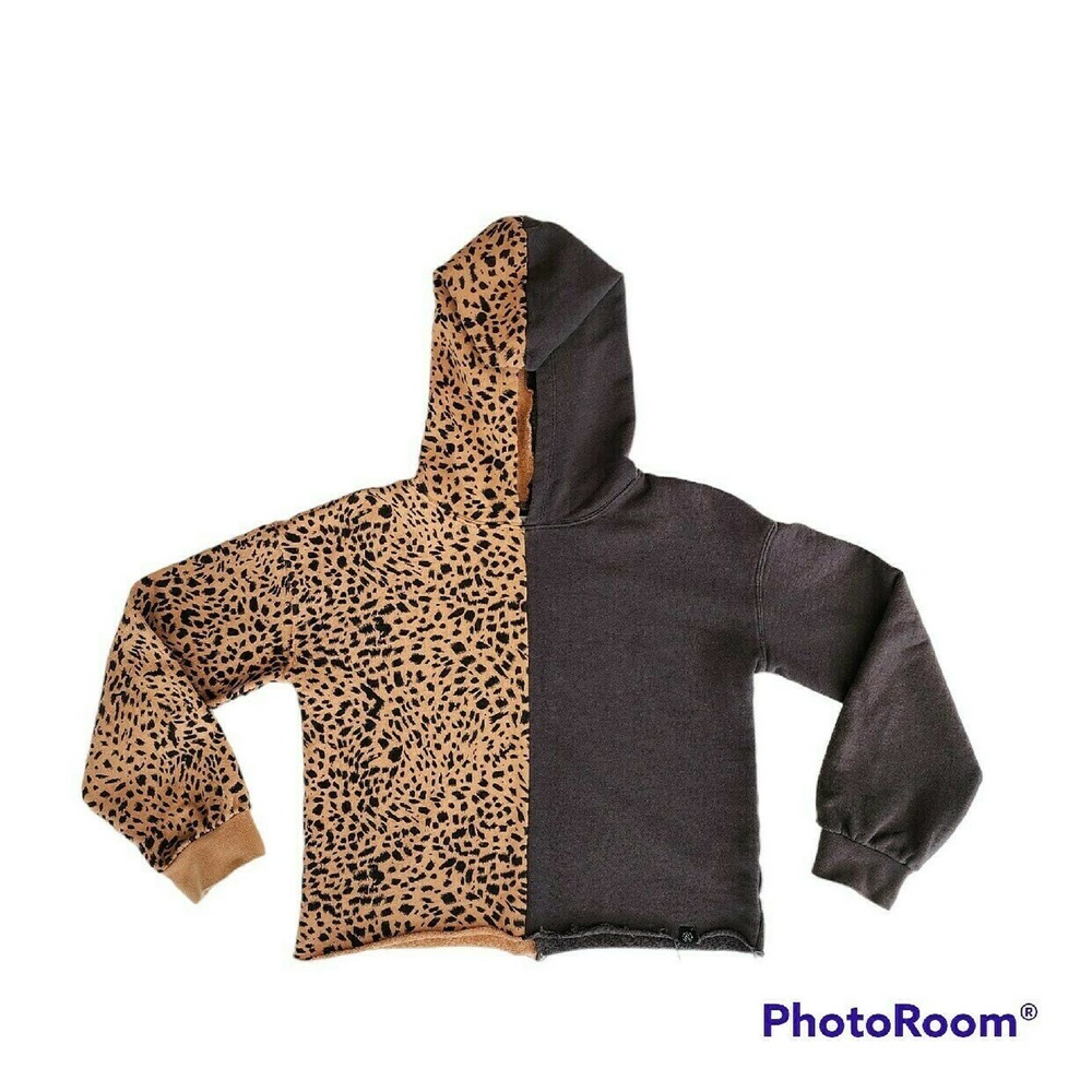 Treasure & Bond Cheetah/Charcoal Hoodie